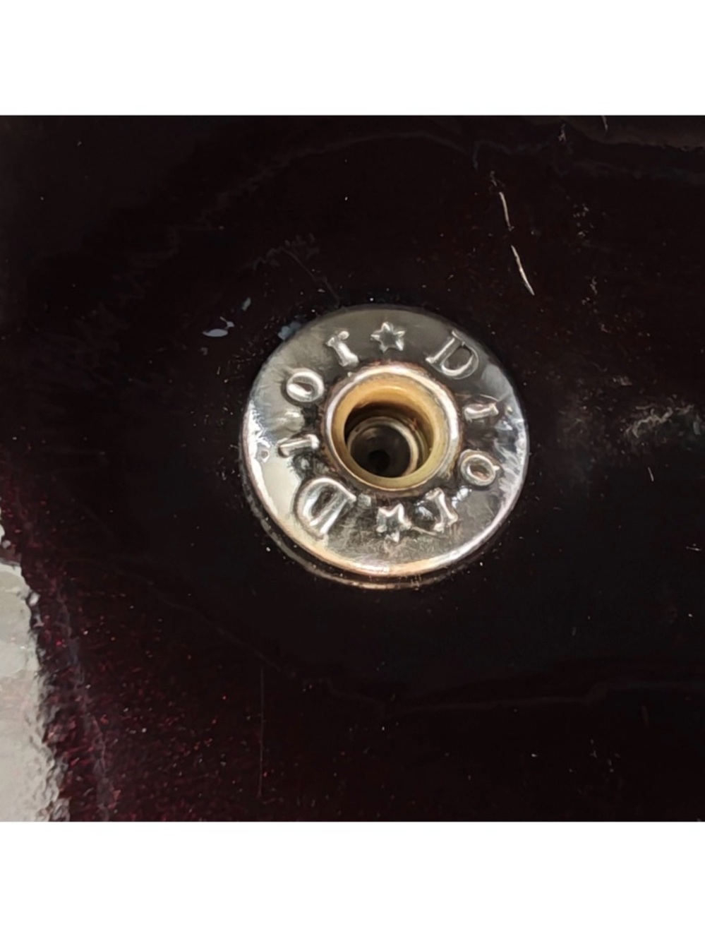 Dior Burgundy Oblique Patent Leather Wallet On Chain - Picture 13 of 15